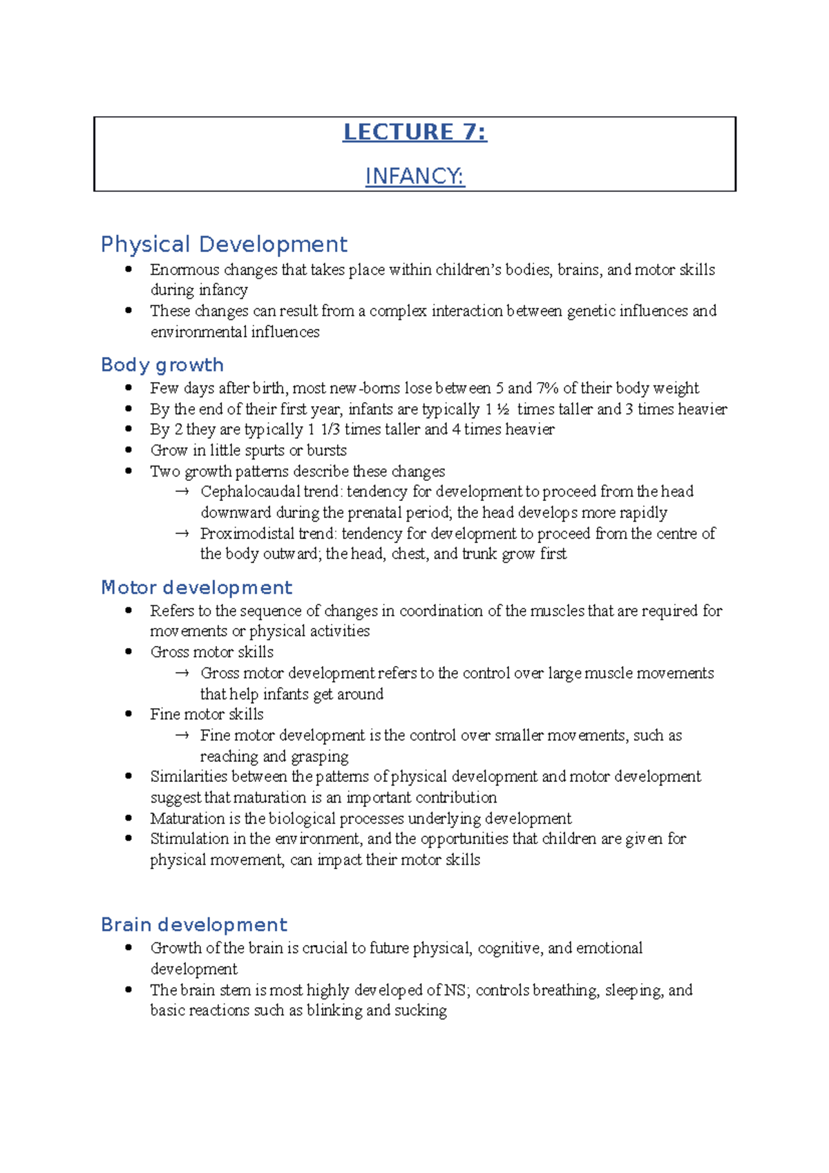 Childhood Development; Physical Development & Cognitive Development ...