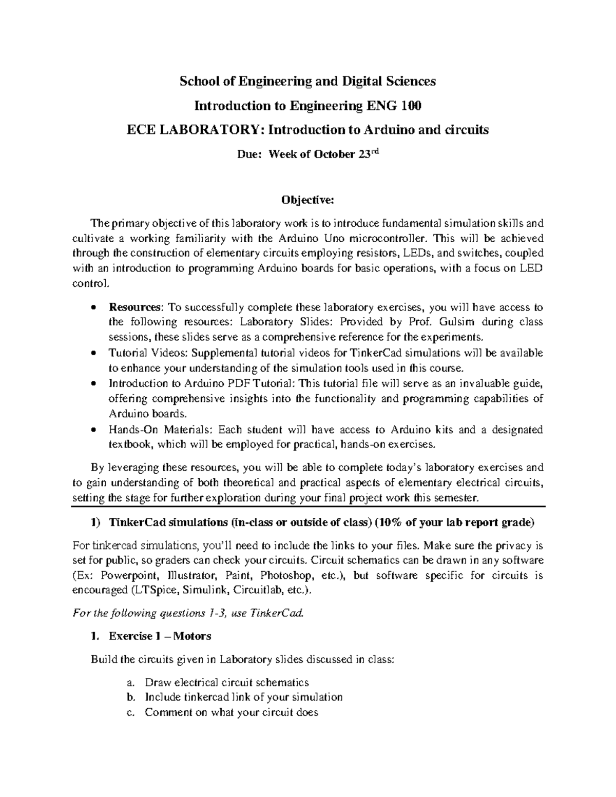 ENG100 Tinkercad and Arduino manual - School of Engineering and Digital ...