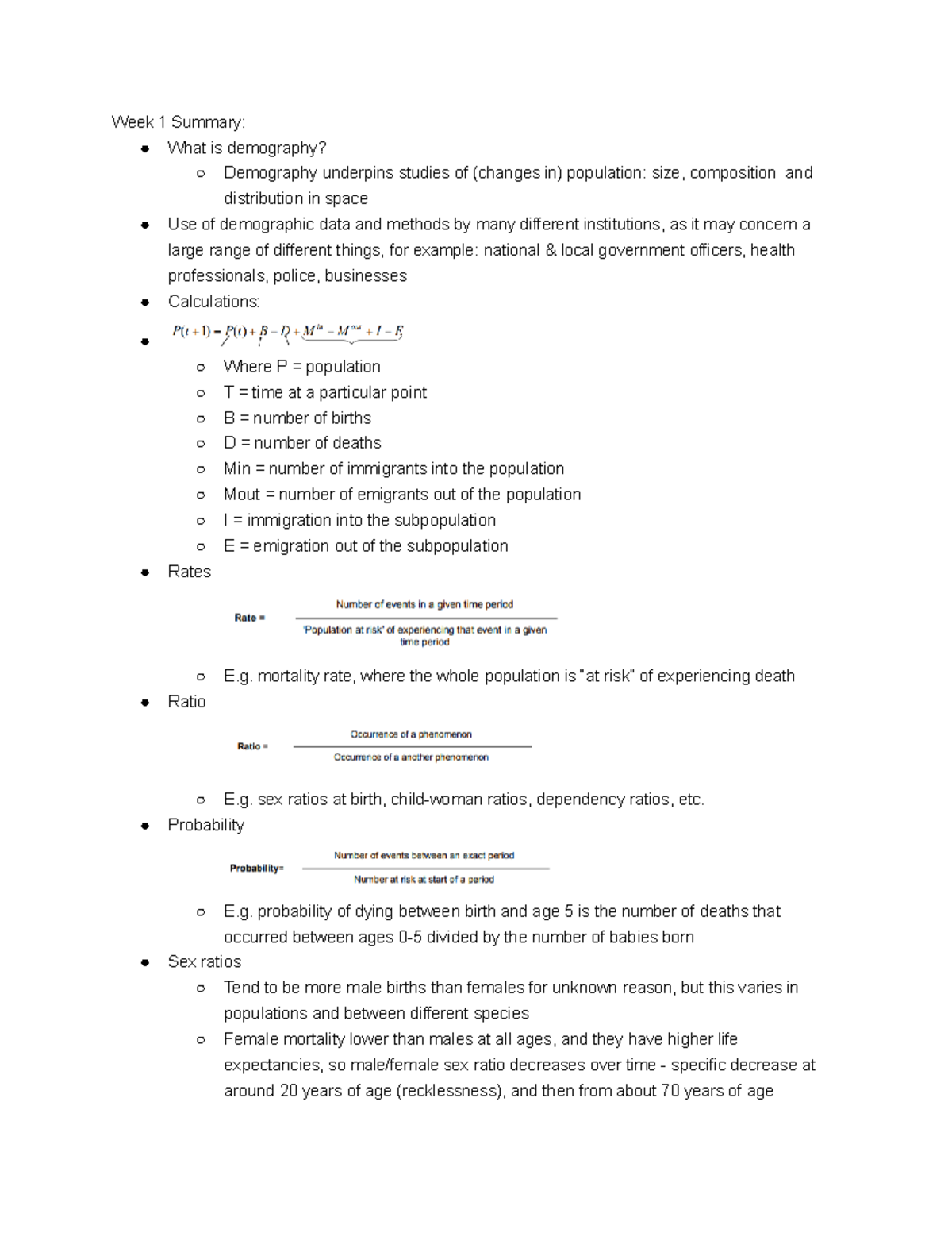 1. Demographic Transition - Week 1 Summary: What is demography ...