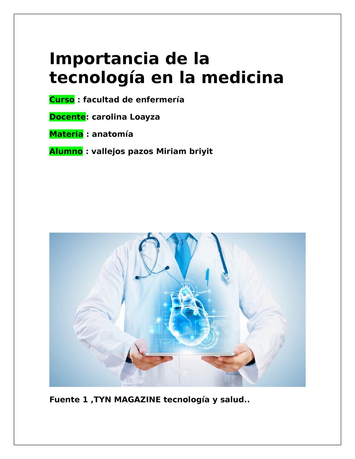 Avance De La Tecnologia Importancia De La Tecnología En La Medicina Curso Facultad De 1444