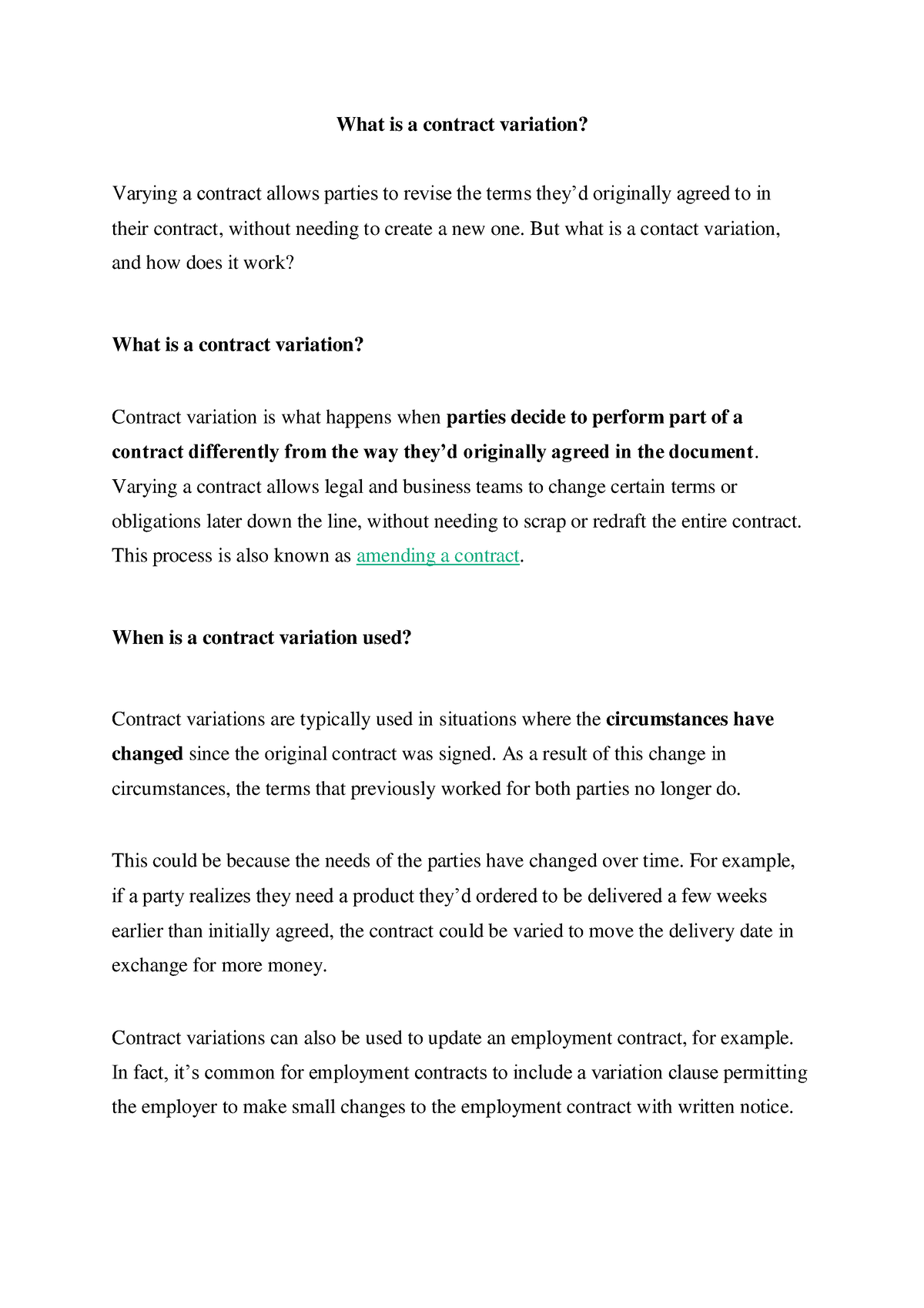 Sec 67 kojja - So helpful - What is a contract variation? Varying a ...