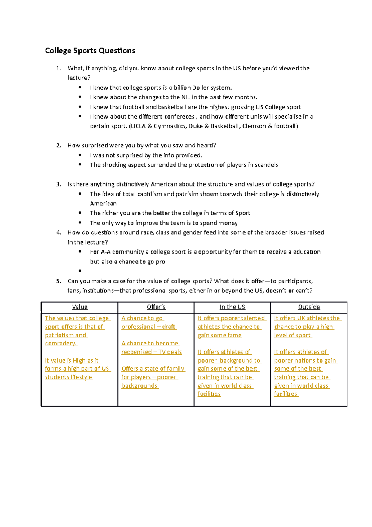 College Sports Questions College Sports Questions What, if anything