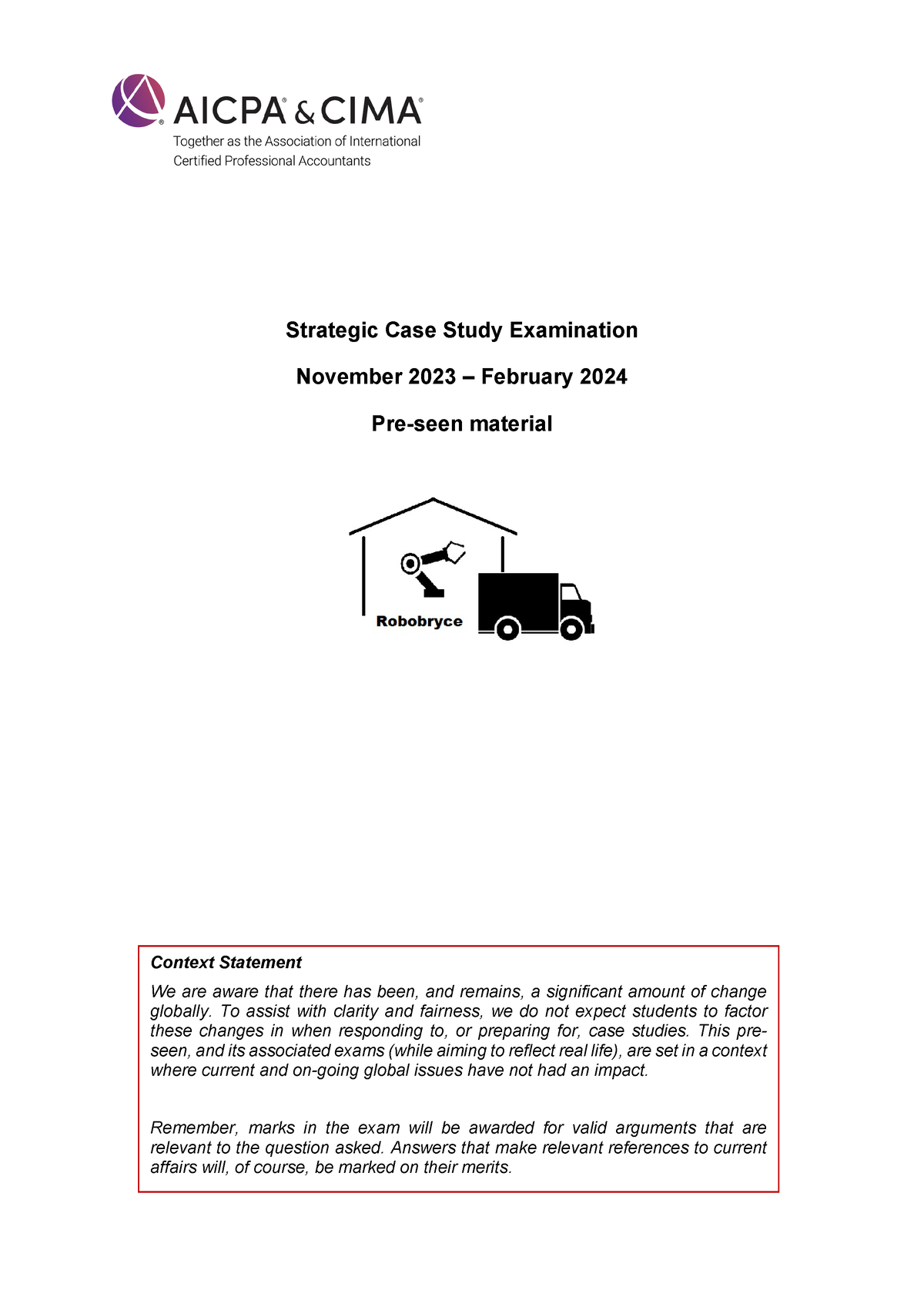 cima strategic case study november 2023