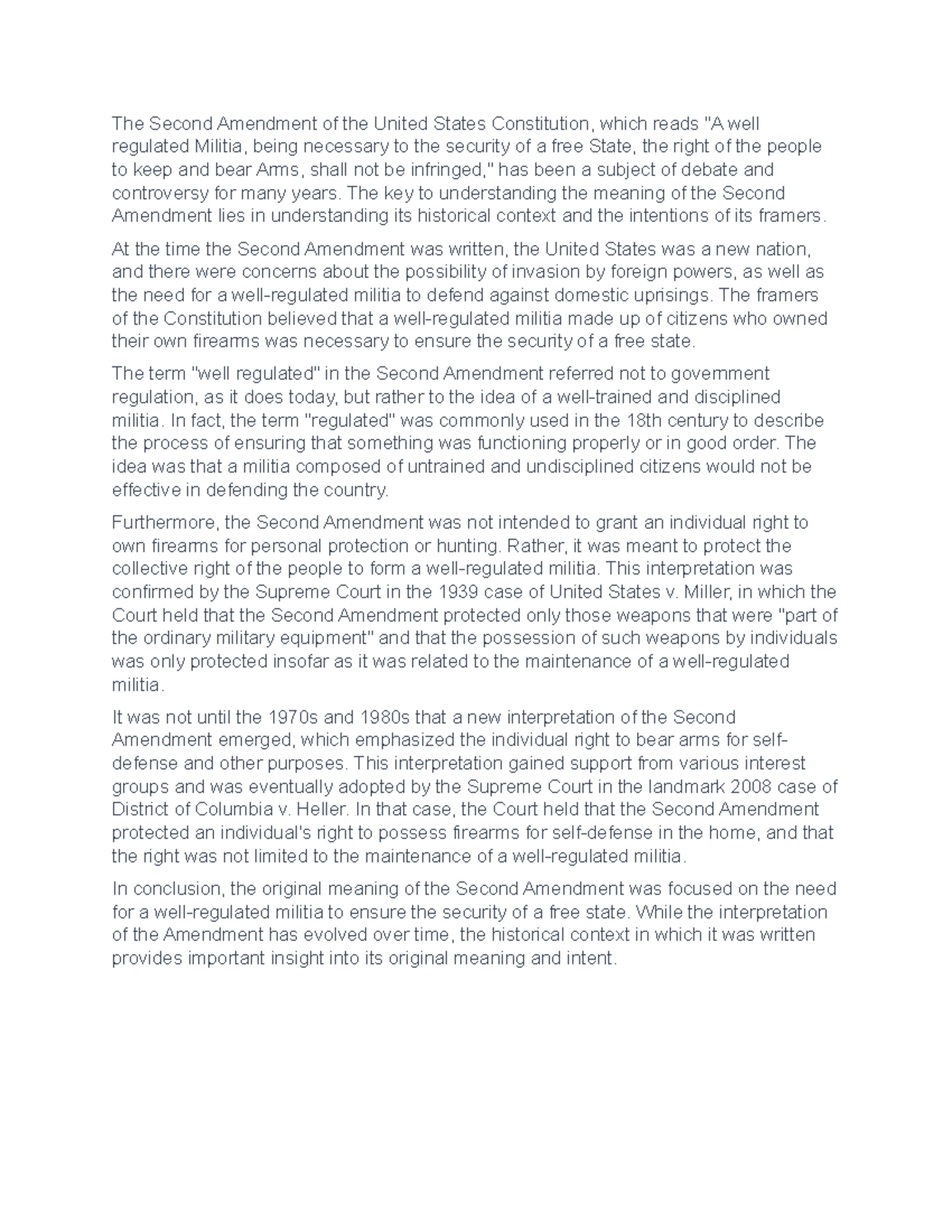 The Original Meaning of the Second Amendment - The Second Amendment of ...