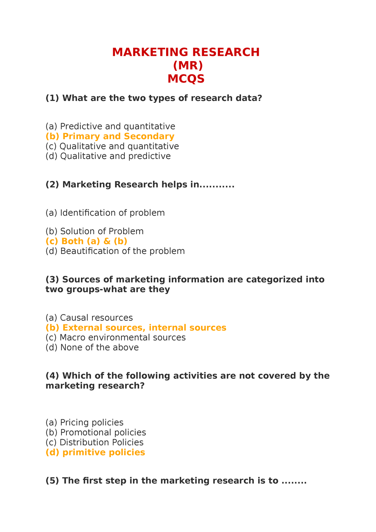 mcqs about research proposal