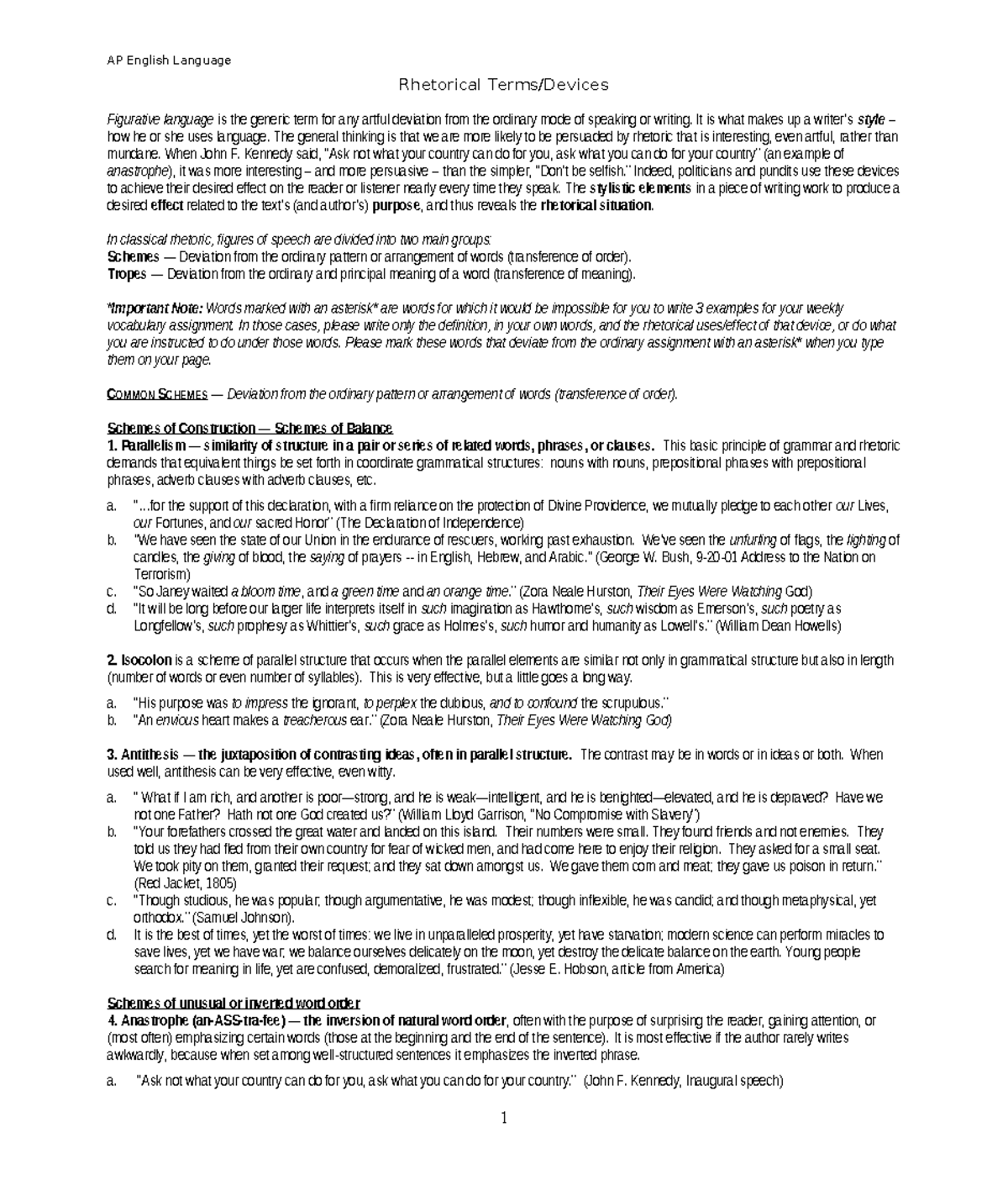 Rhetorical devices it talks about rhetoric device Rhetorical Terms