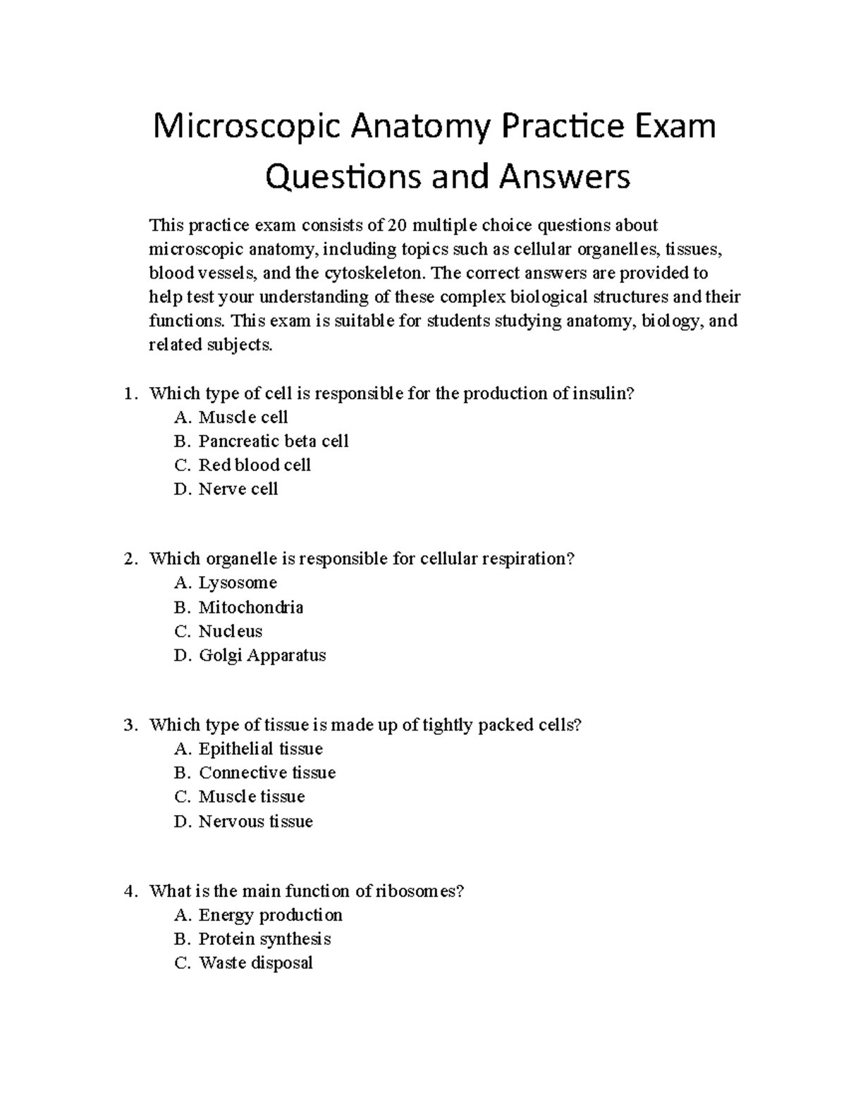 Microscopy Exam Questions _ Microscope Quiz – EHTN