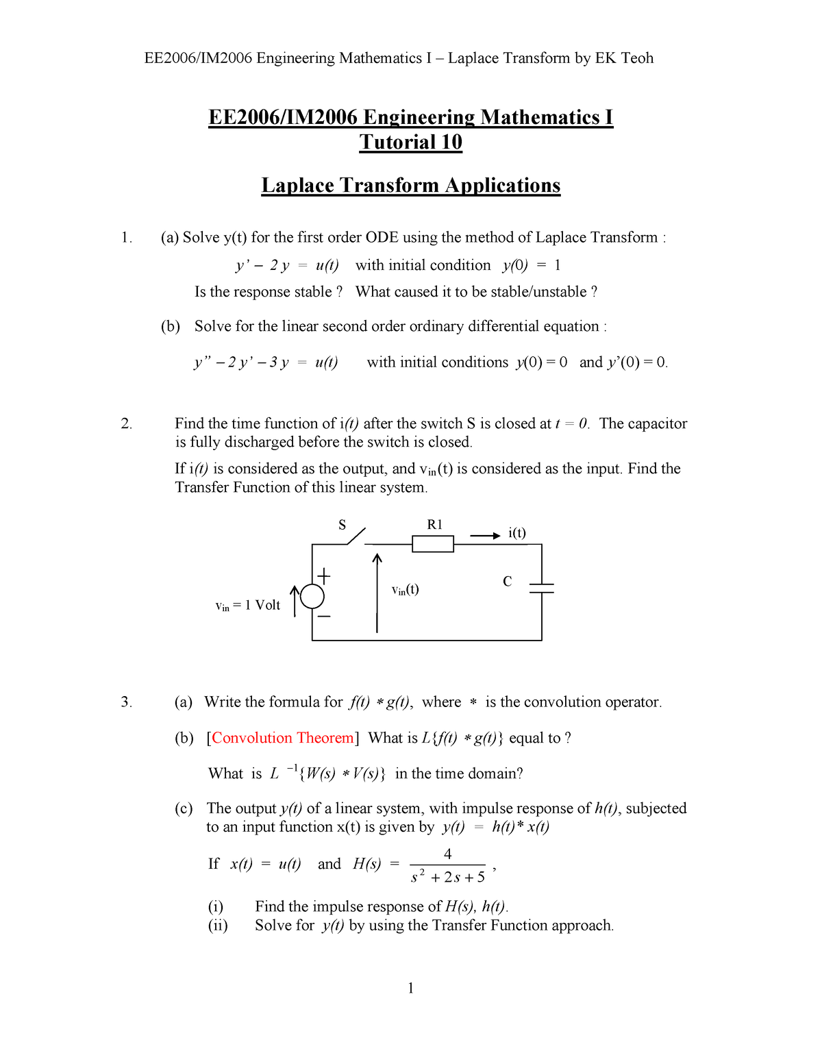 EE2006-Tut 10 By EK Teoh @ Feb 2019 - EE2006/IM2006 Engineering ...