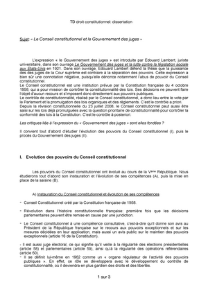 dissertation constitution et loi