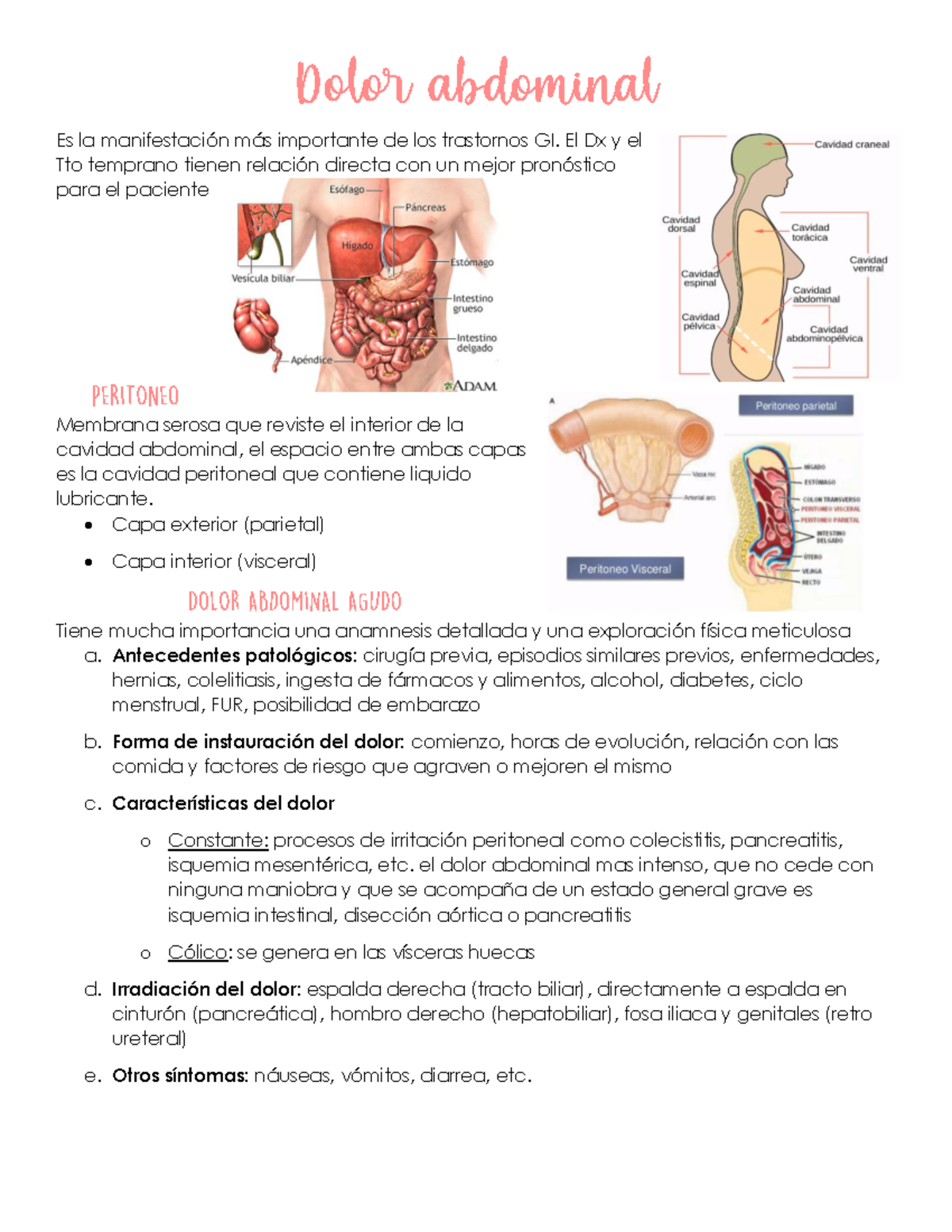 Dolor Abdominal - Es La Manifestación Más Importante De Los Trastornos ...