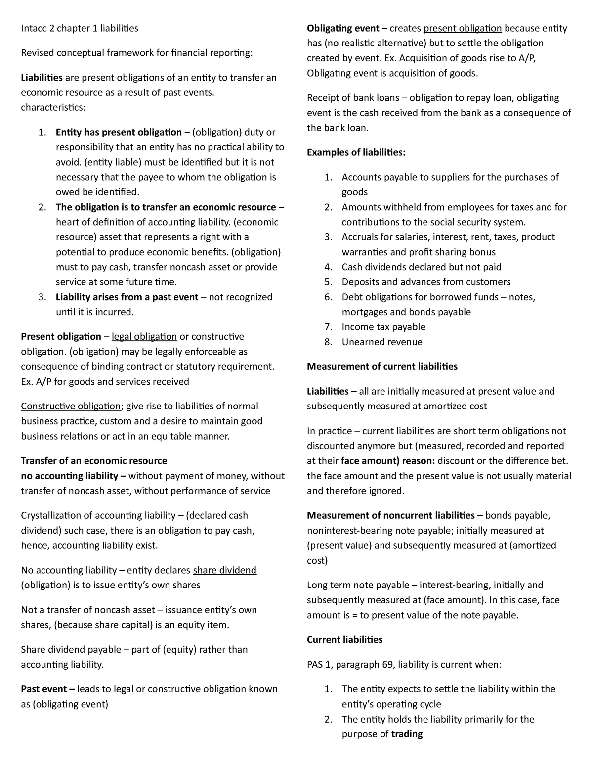 Intacc Chap1 - Summary Of Chapter 1 - Intermediate Accounting - Intacc ...