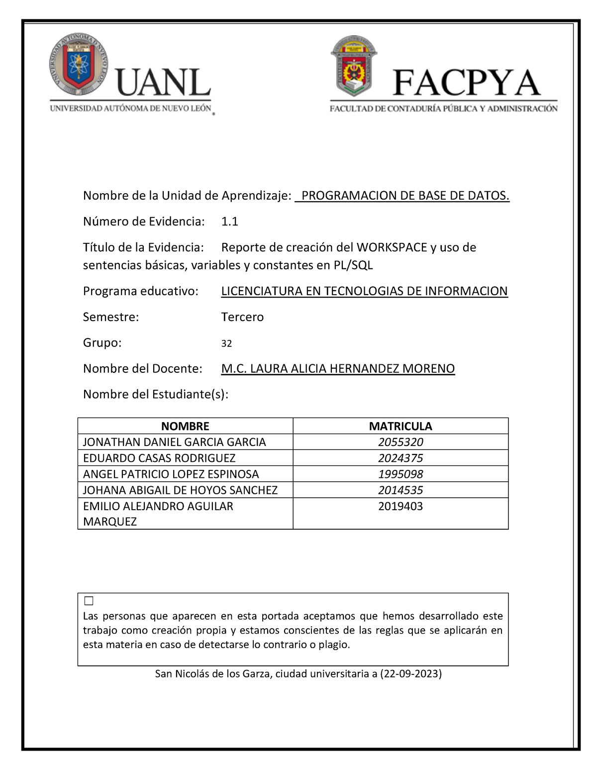 Ev1 - Ev1 - Nombre De La Unidad De Aprendizaje: _PROGRAMACION DE BASE ...