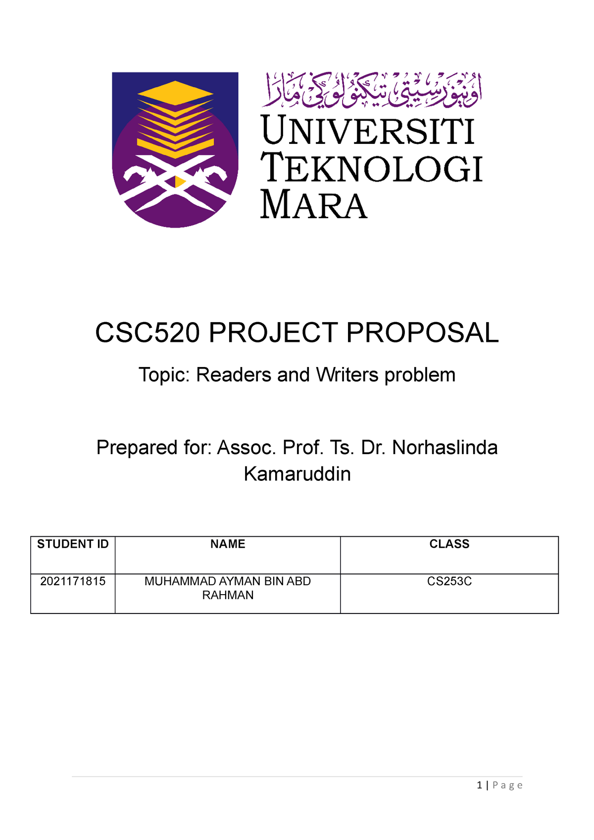research project uitm