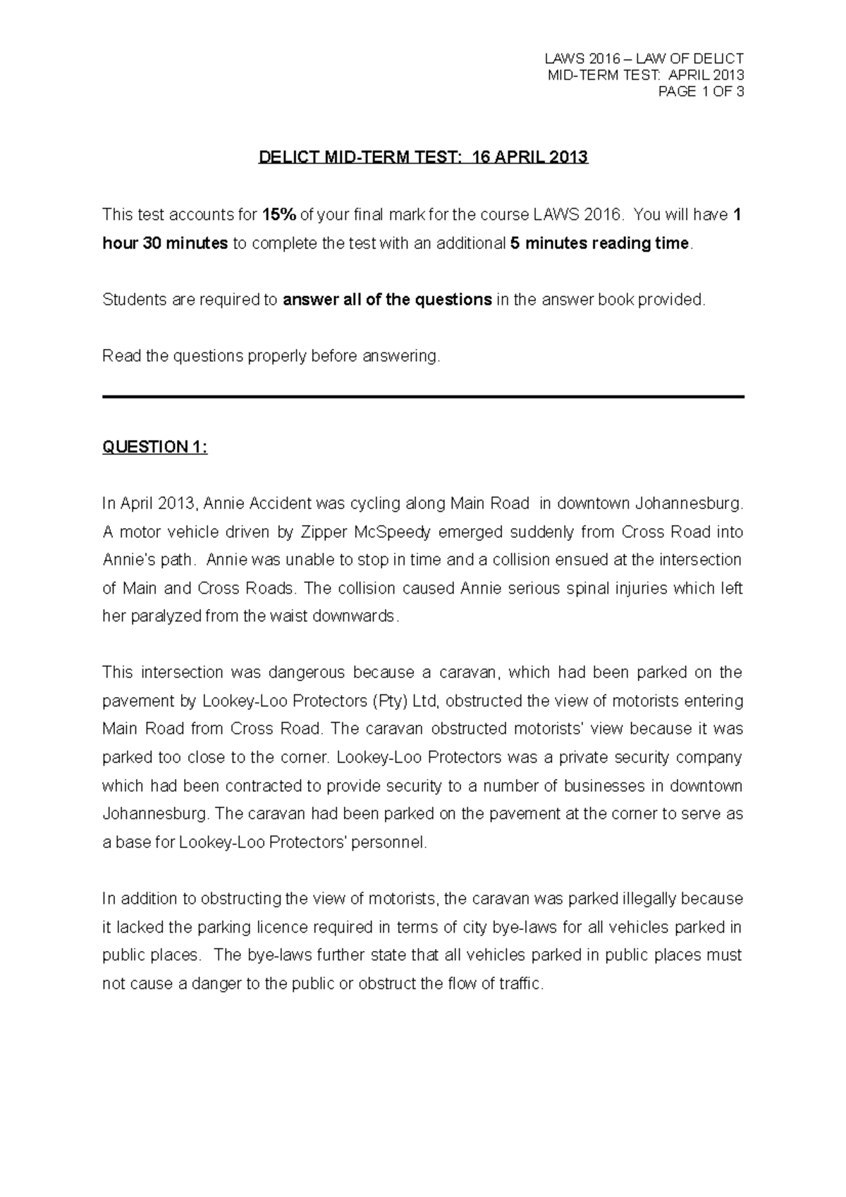 The 2013 mid year test - 16) Lecture+28+-+30+Reasonable+preventability ...
