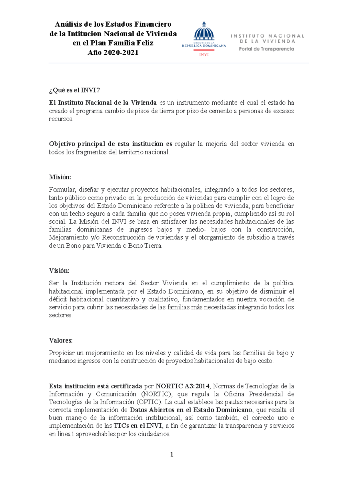 Trabajo Modulo 2 - ¿Qué es el INVI? El Instituto Nacional de la ...