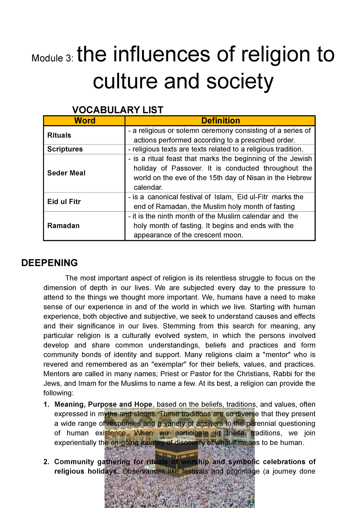 how religion affects culture essay