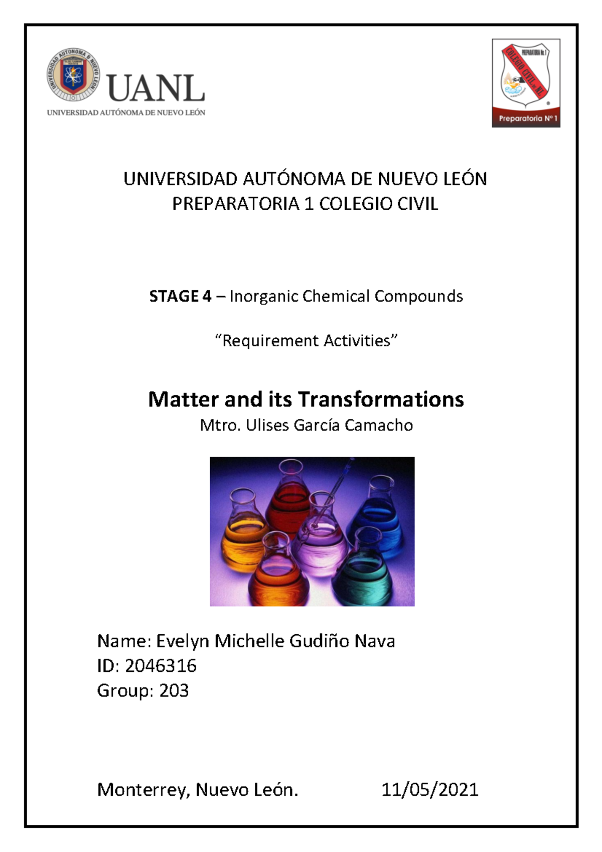 La Materia y sus Transformaciones ETAPA 4 - UNIVERSIDAD AUTÓNOMA DE ...