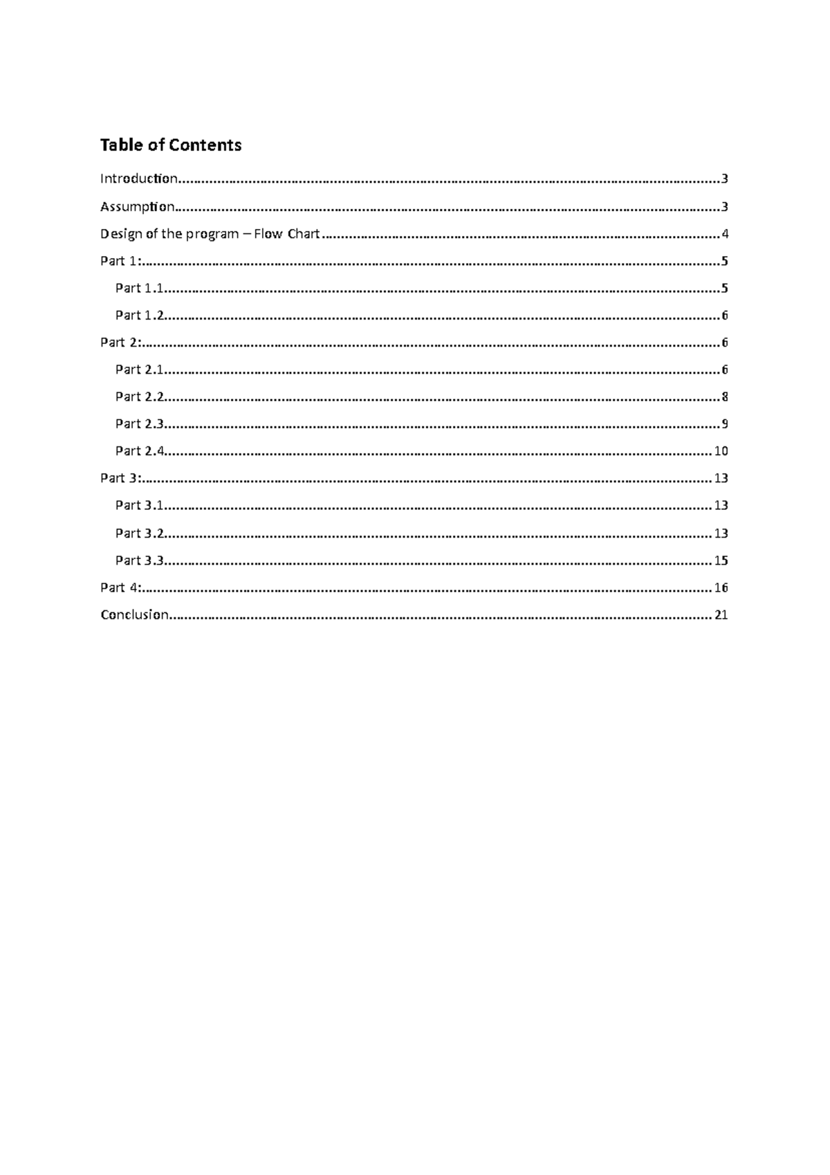 Python pre -requisit assignment - Table of Contents - Studocu