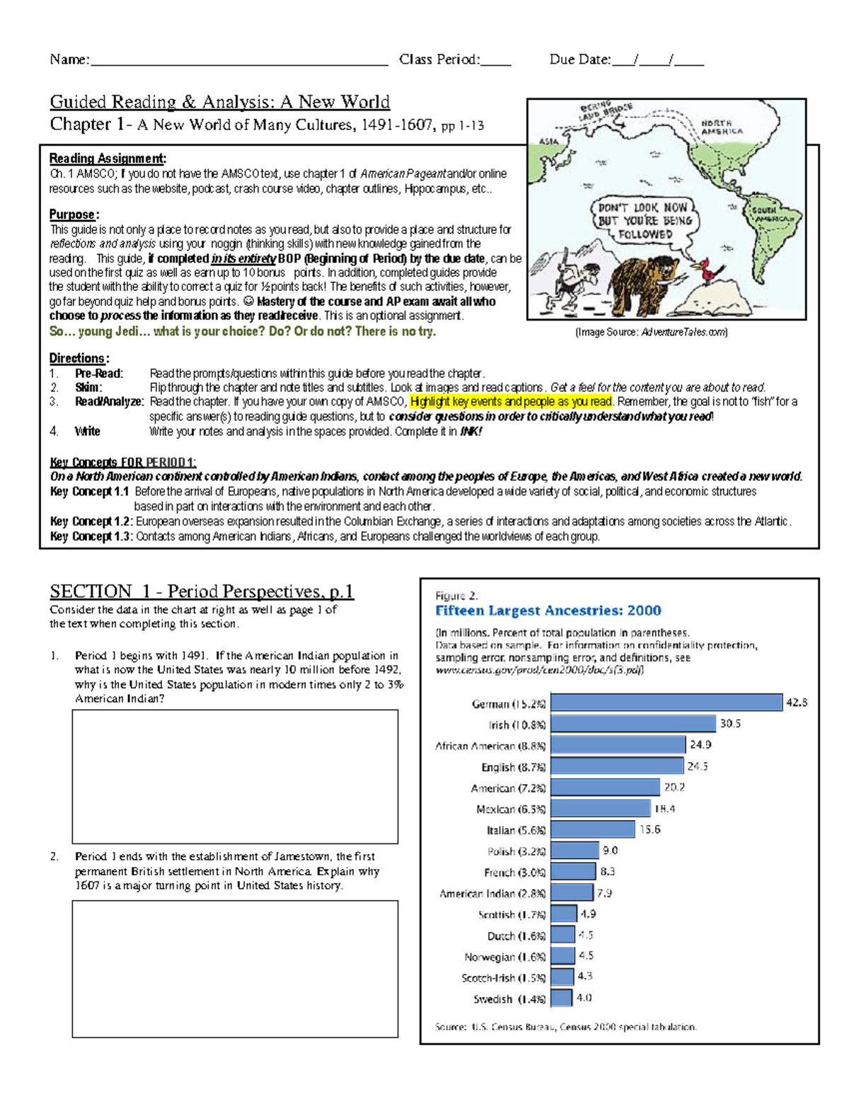 Guided Reading Amsco Chapter 1 - Name ...