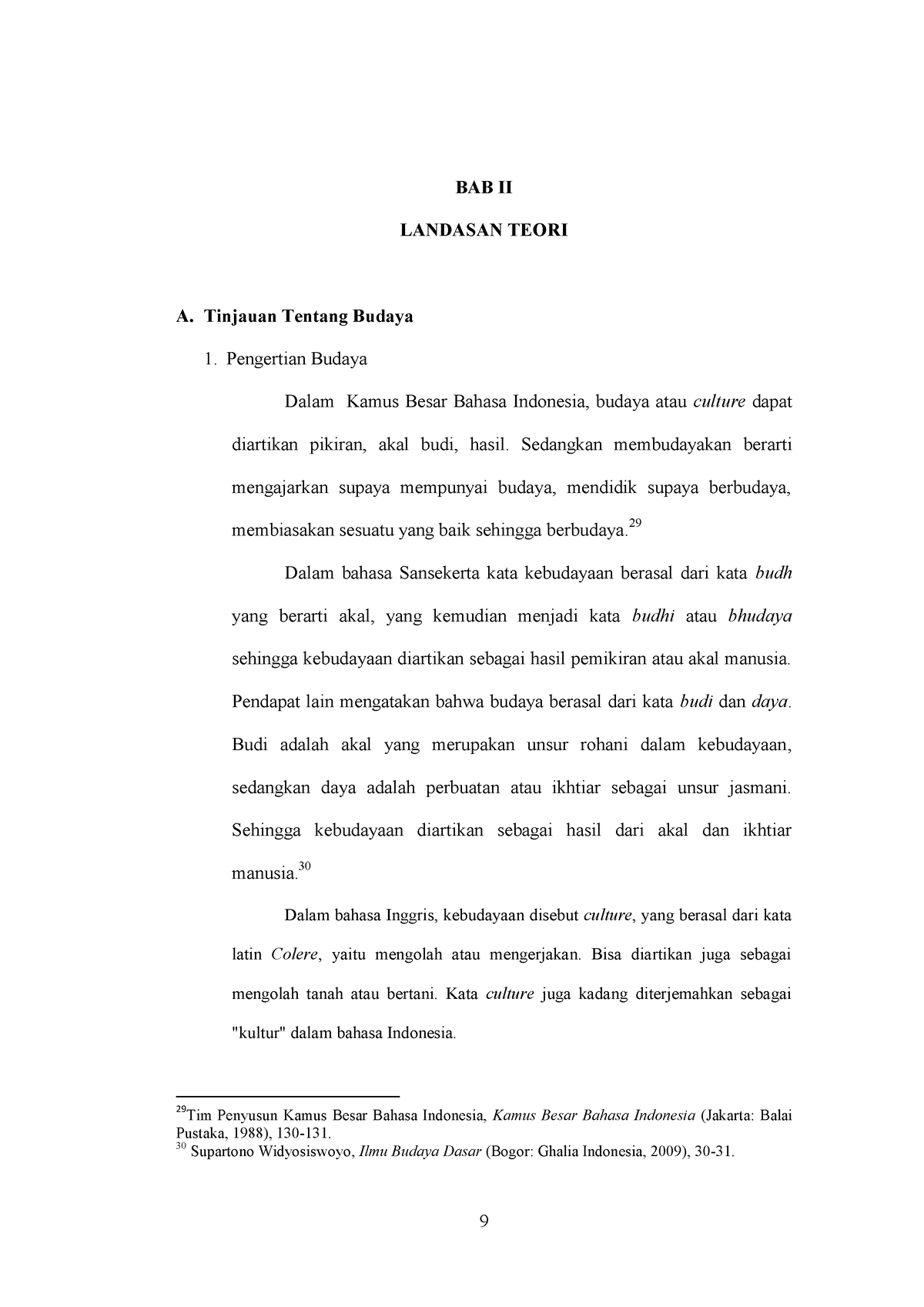 Sjjaka - Materi - 9 BAB II LANDASAN TEORI A. Tinjauan Tentang Budaya 1 ...