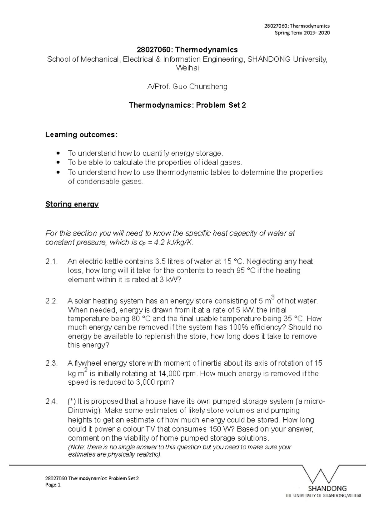 term paper topics for thermodynamics