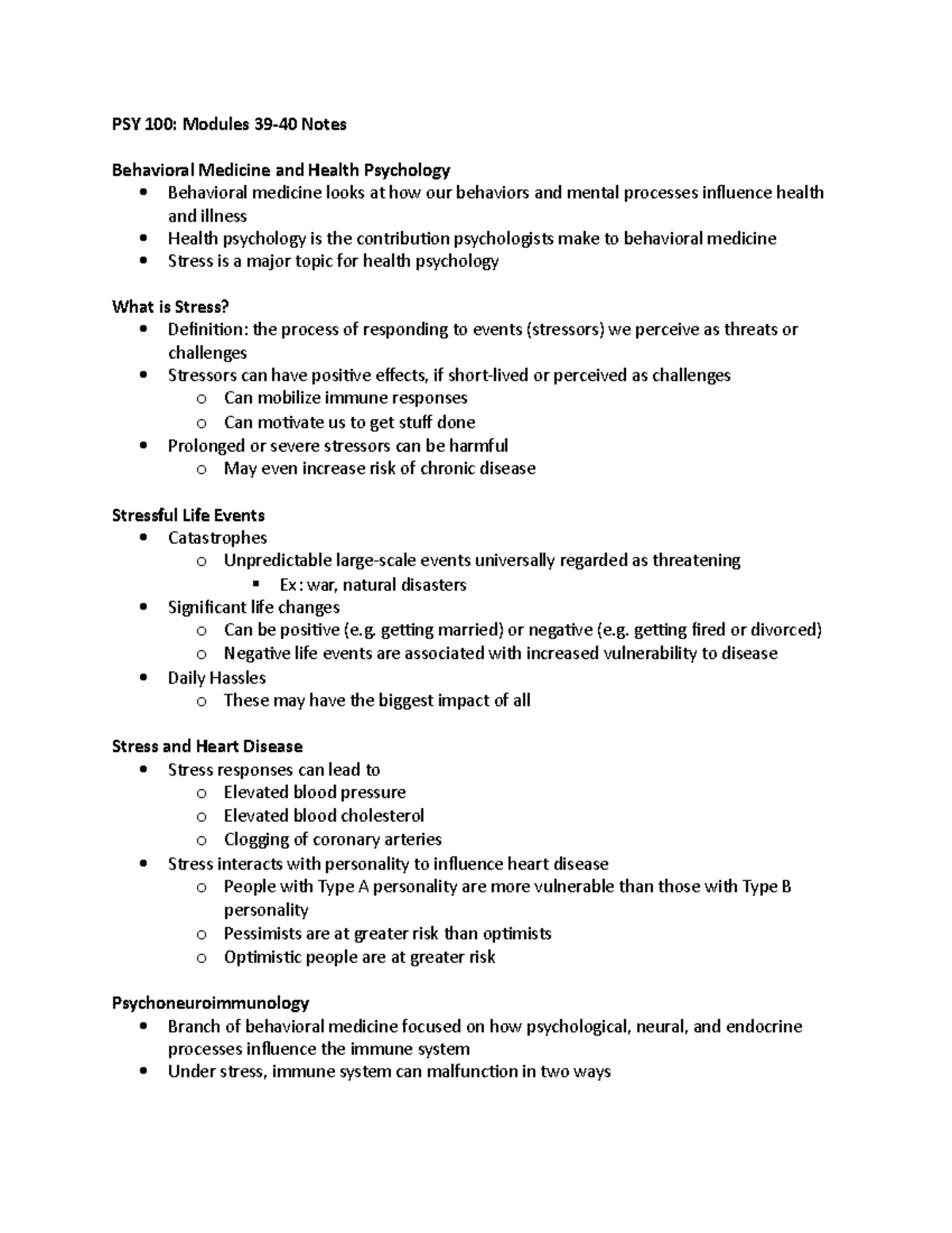 PSY 100- modules 39-40 - quizzes, tests, and exams - PSY 100: Modules ...