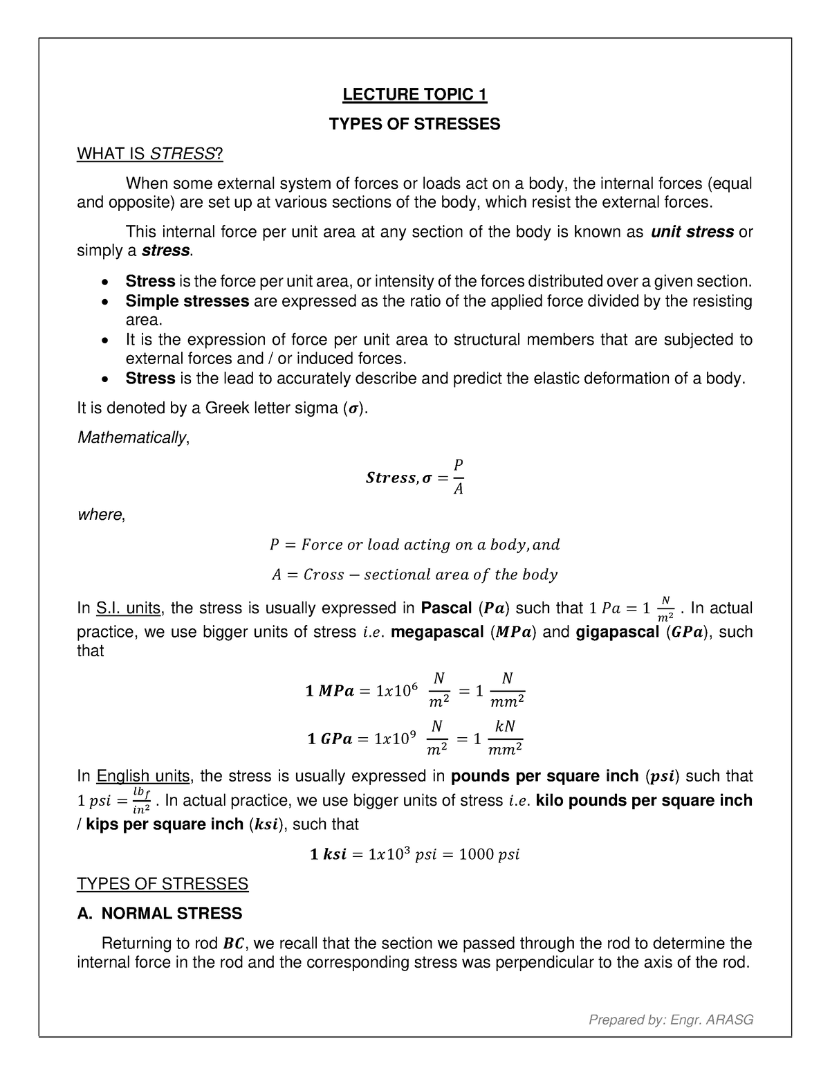 types-of-stress-lecture-topic-1-types-of-stresses-what-is-stress