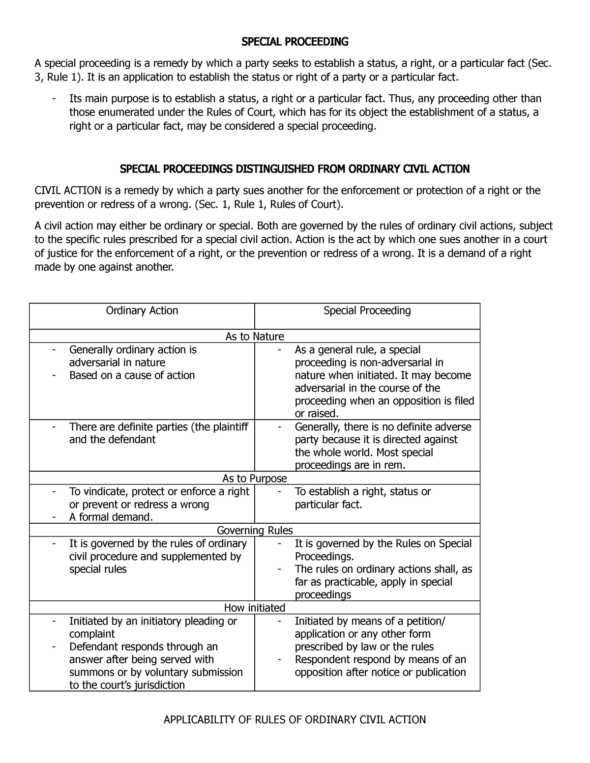 What Is A Special Proceeding