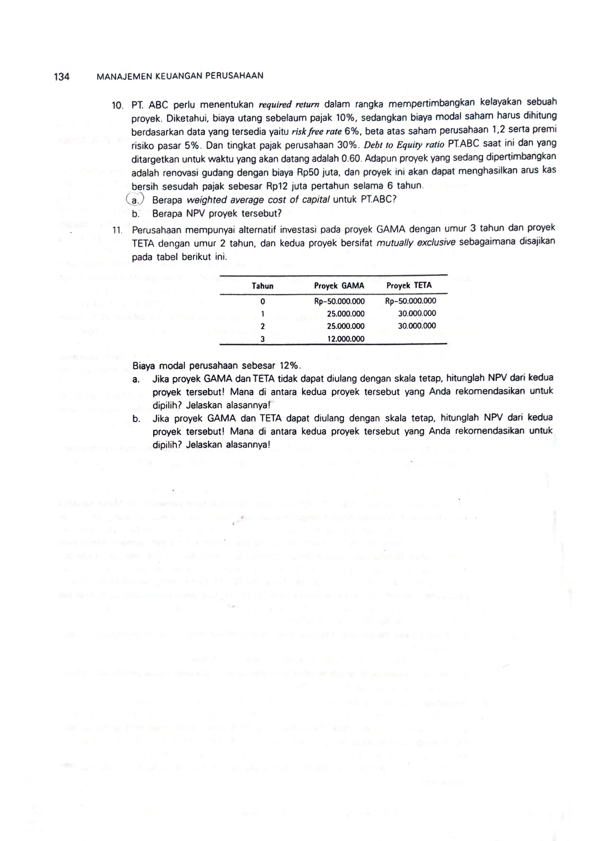 Tugas TM 11 (Nomor 10a) - Manajemen Keuangan - Studocu