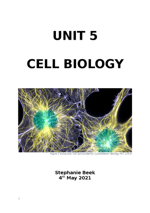 Unit 5 Cell Biology - Illustrated Report - Cell Biology ...