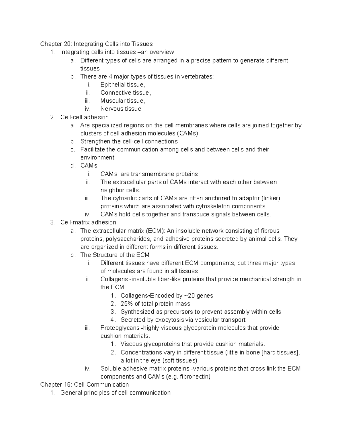 Lecture outline #4 - no description to add. - Chapter 20: Integrating ...