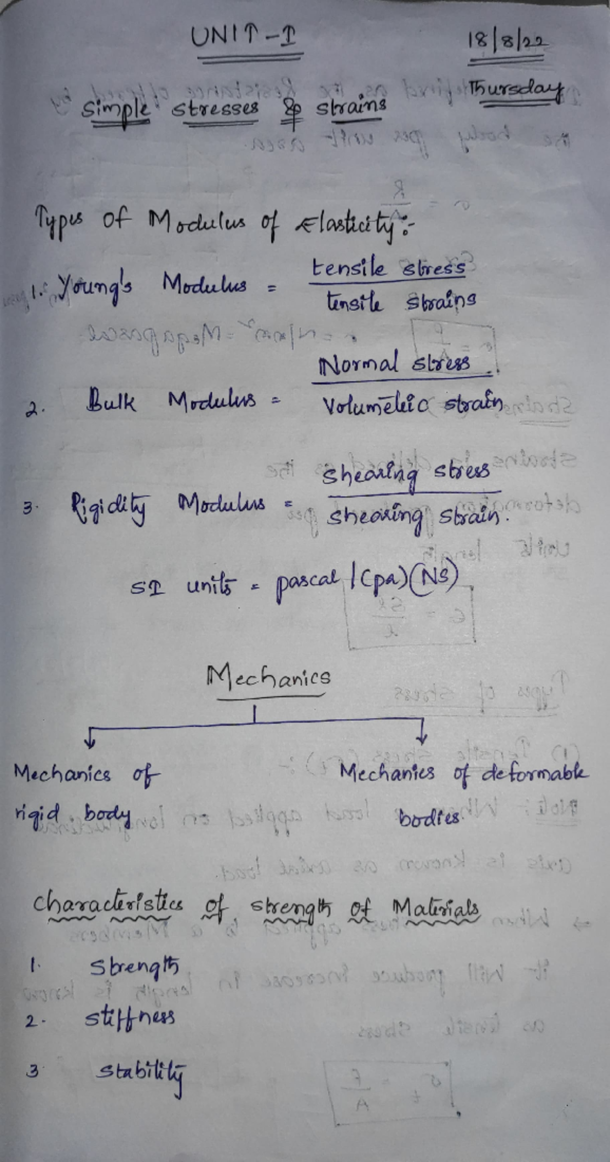 SOM-1 - Lecture notes - Strength of Materials – I - Studocu
