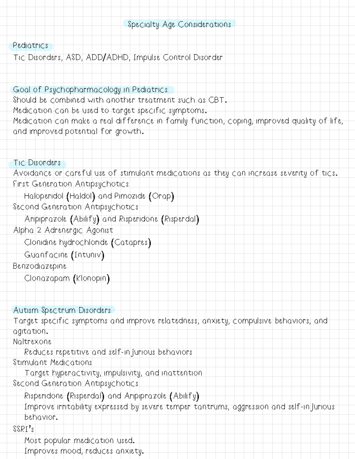 Specialty Age Considerations - Specialty Age Considerations Pediatrics ...