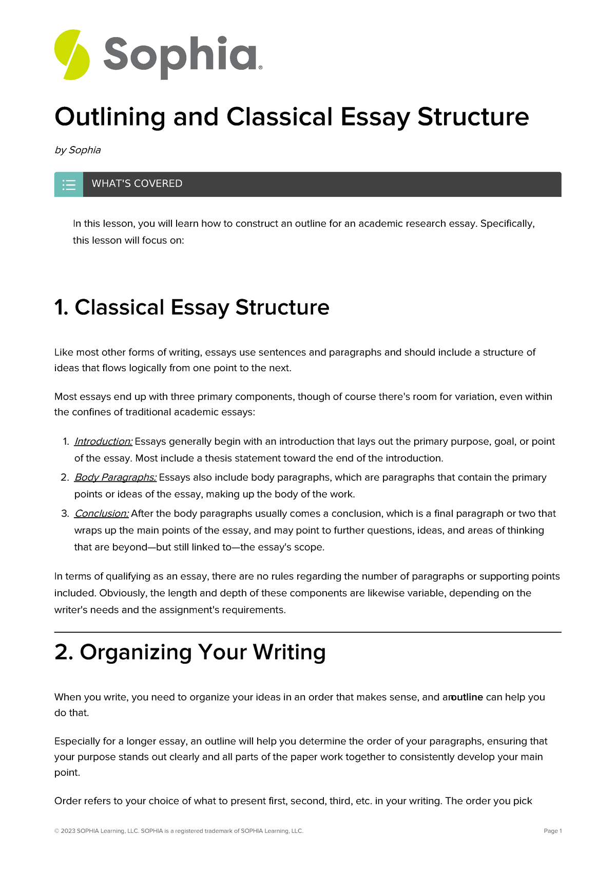 classical theory example essay