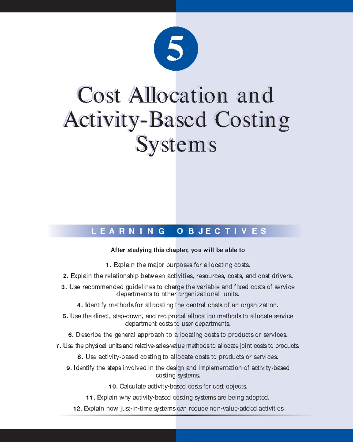 Ch05Cost Allocationand Activity-Based Costing Systems - 5 Cost ...