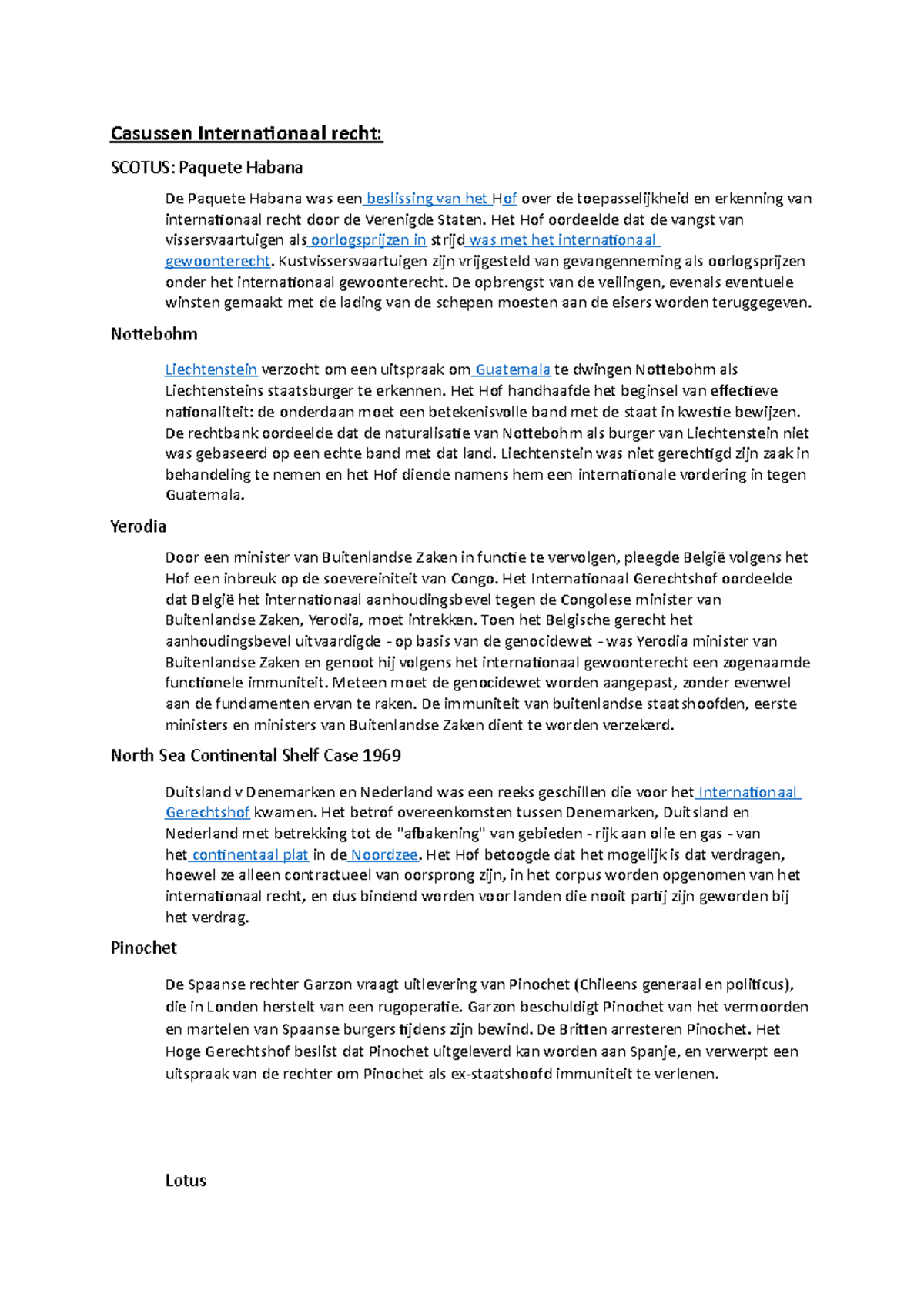 Casussen Internationaal recht Casussen Internationaal recht SCOTUS