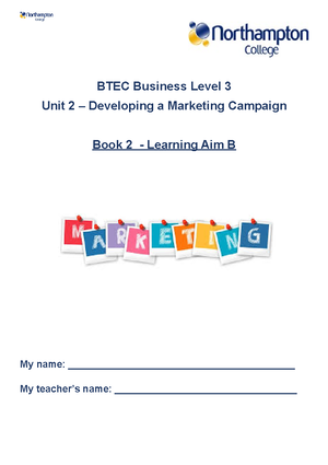 Assignment 01 - Distinction Example - Unit 17: Digital Marketing ...