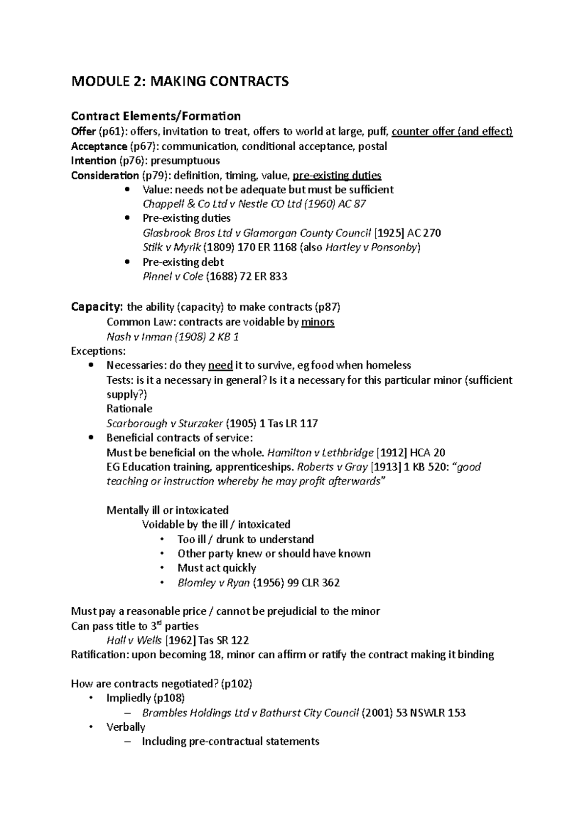 Applied Contract Law Cheat Sheet Module 2 Making Contracts Contract Elements Formation Offer Applied Contract Law Cheat Sheet Module 2 Making Contracts Contract Elements Formation Offer