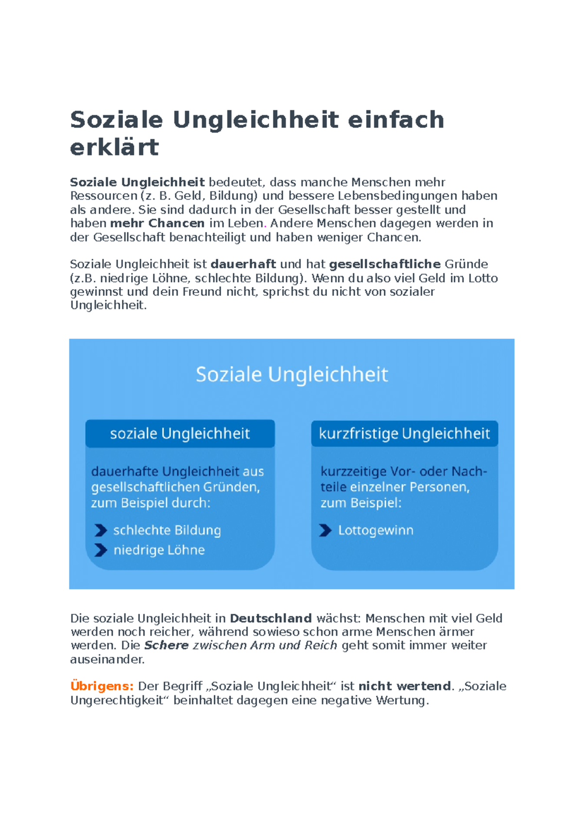 Soziale Ungleichheit Einfach Erklärt - Soziale Ungleichheit Einfach ...