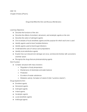 HIM 110 - Chap 3 Notes (Goulds) - HIM 110 Chapter 3 Notes (Goulds ...