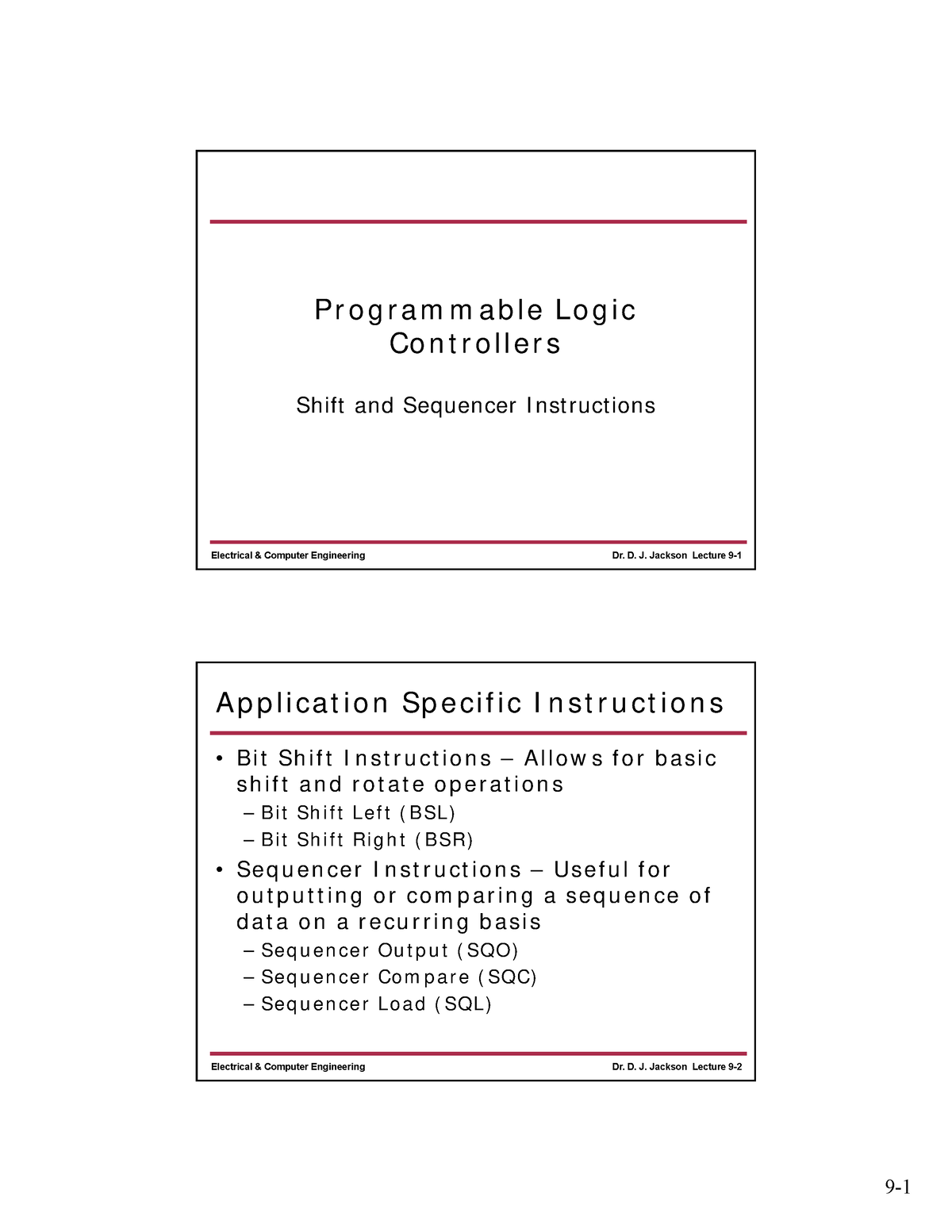 LECT09 - Programmable Logic Design - Electrical & Computer Engineering ...