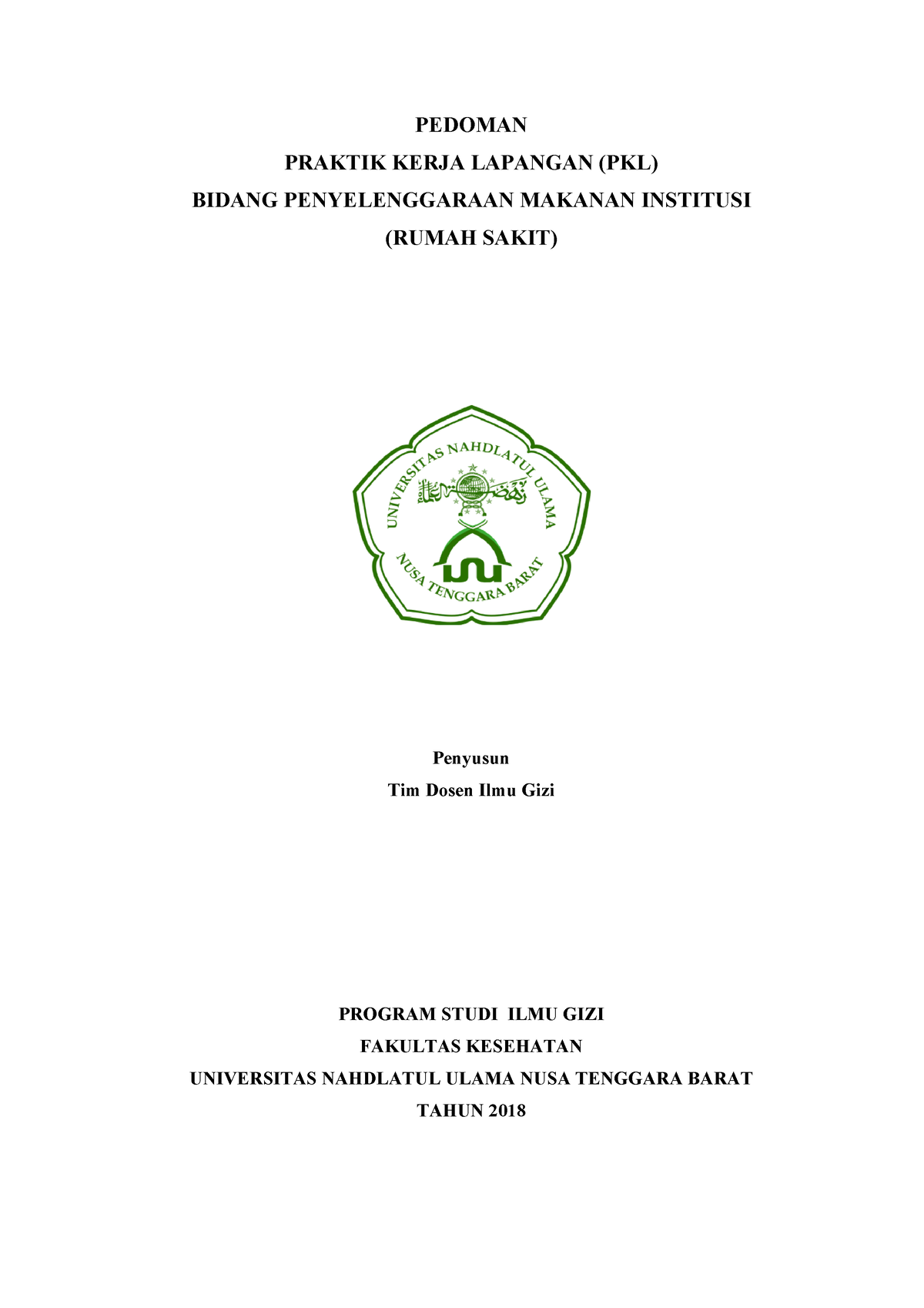 PKL-BPMI - Contoh Laporan - PEDOMAN PRAKTIK KERJA LAPANGAN (PKL) BIDANG ...