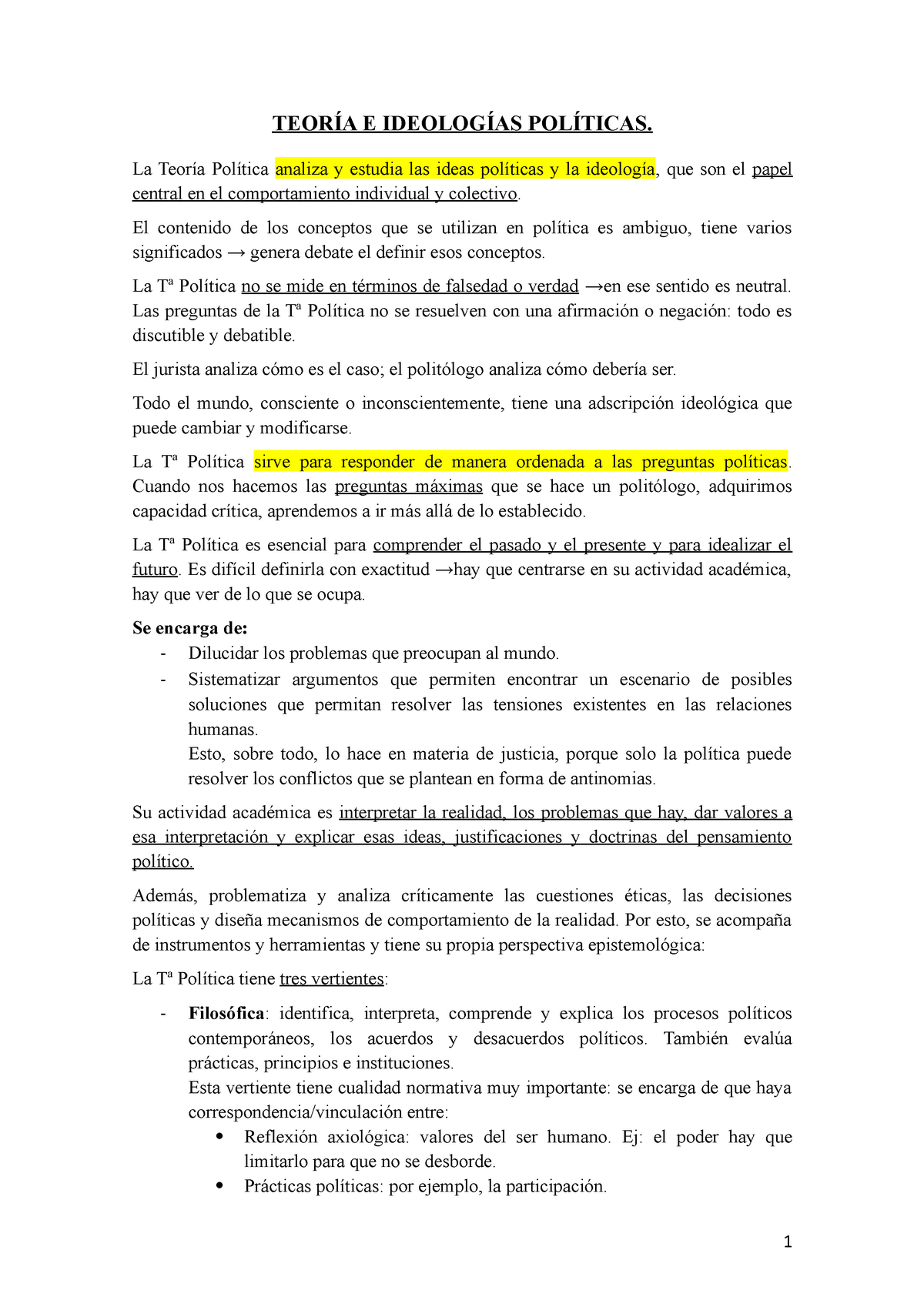 Apuntes Completos Profesora María Isabel Wences Simón TeorÍa E IdeologÍas PolÍticas La 9167