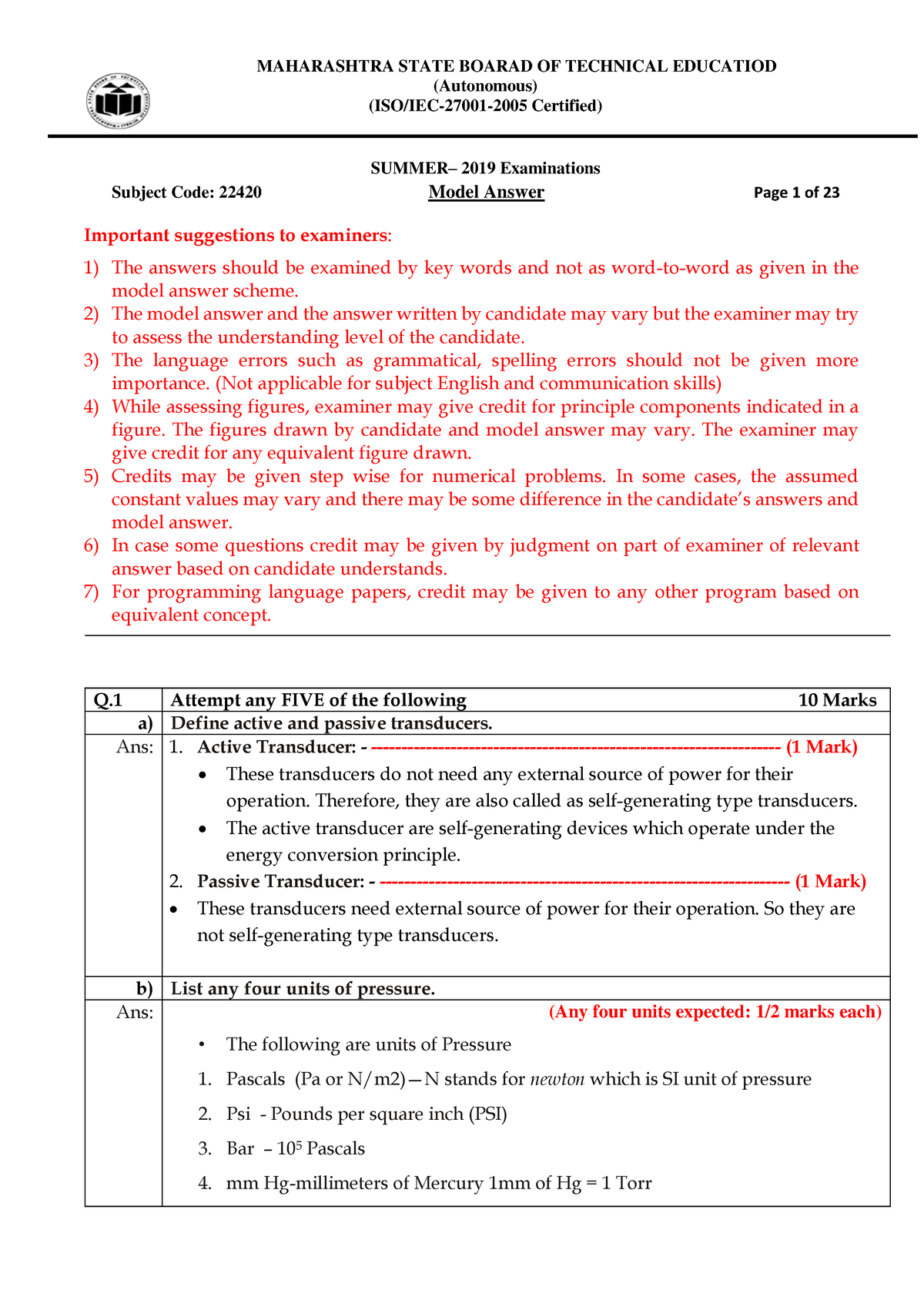 22420 2019 Summer Model Answer Paper[Msbte Study Resources ...