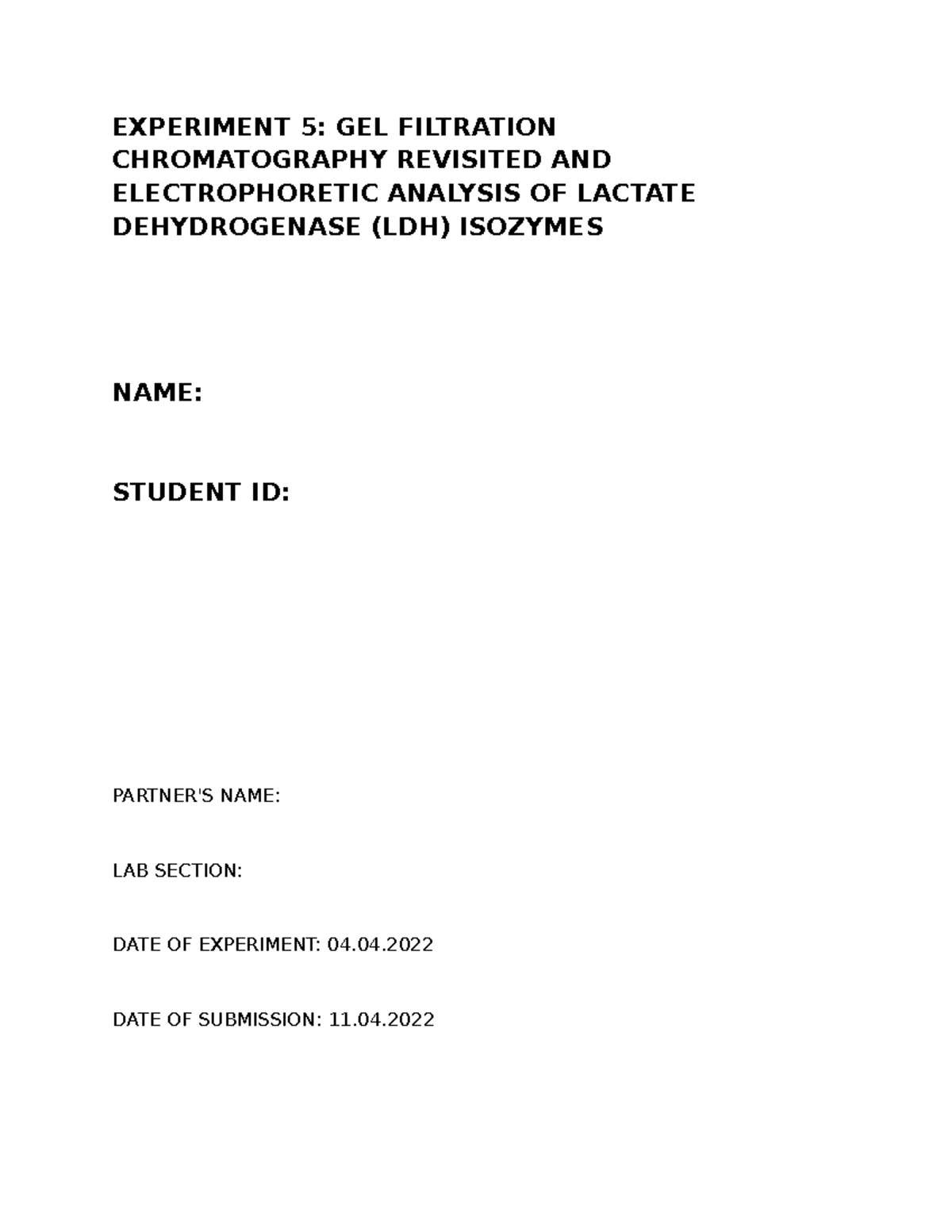 lab report experiment 11 chromatography sb025