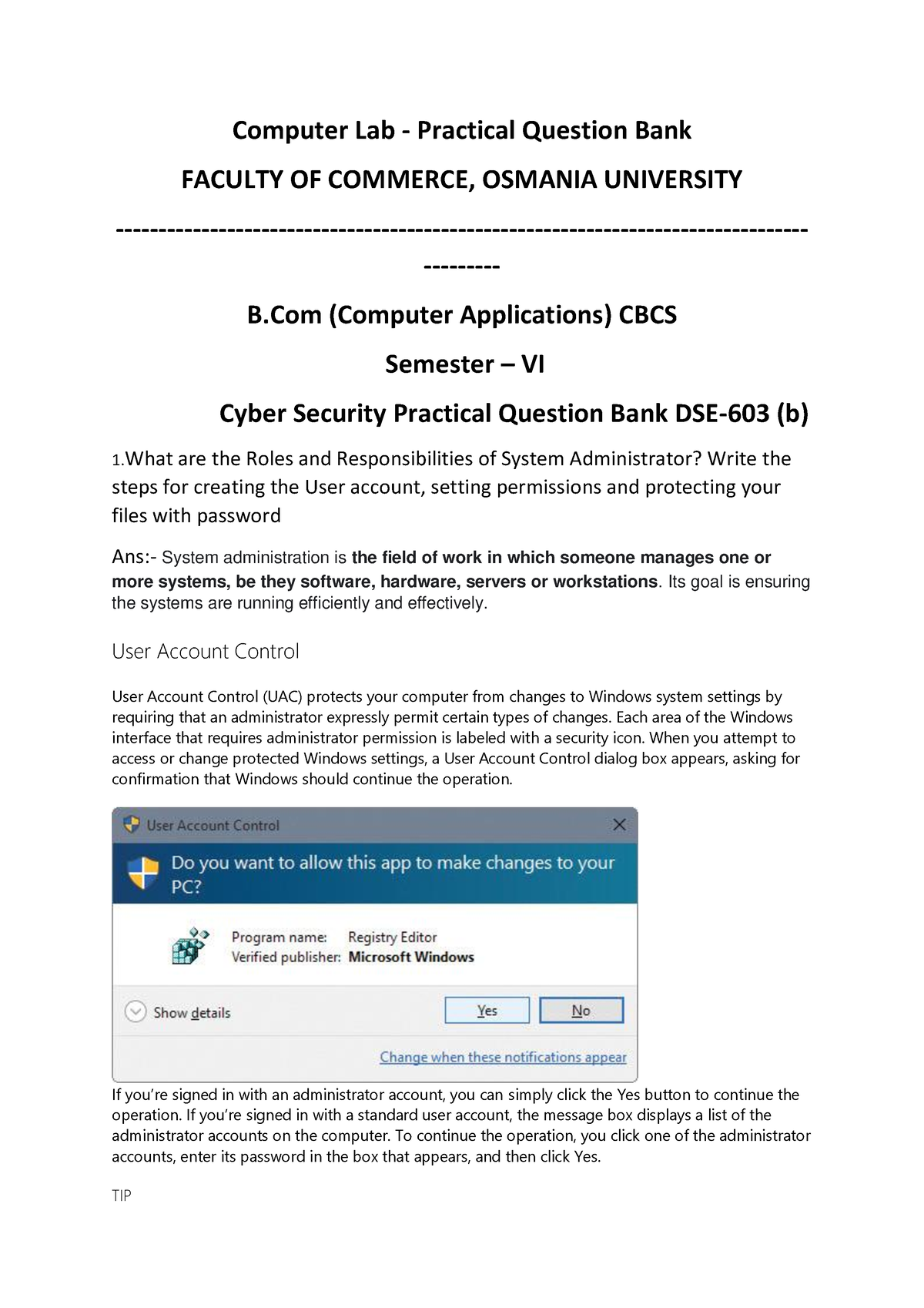 Cyber Security Lab Practical Solutions - Computer Lab - Practical ...