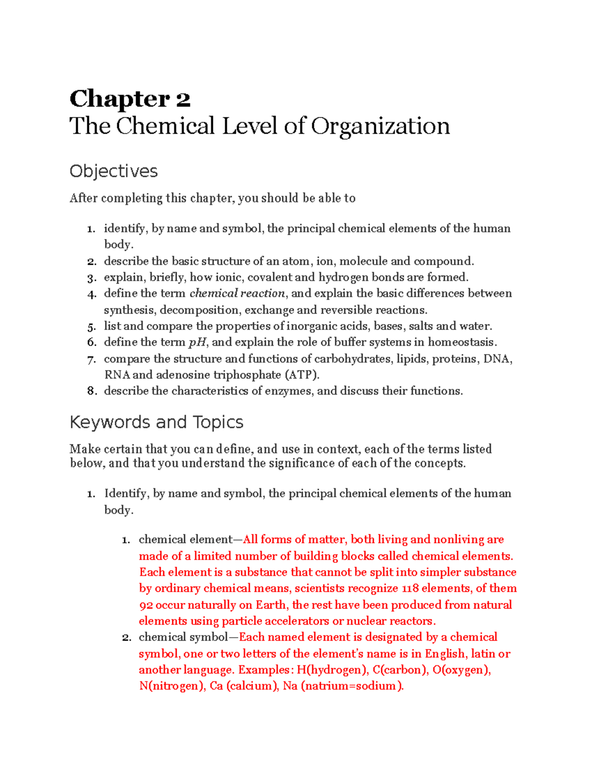 Chapter 2 study notes (Auto Recovered) - BIOL 235 - AU - Studocu
