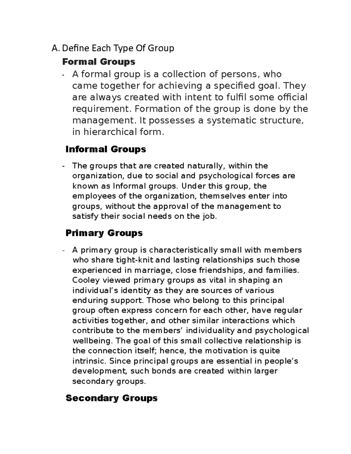 Fundamentals Of Group Dynamics NSTP Assignment A Define Each Type group-dynamics-group-formation