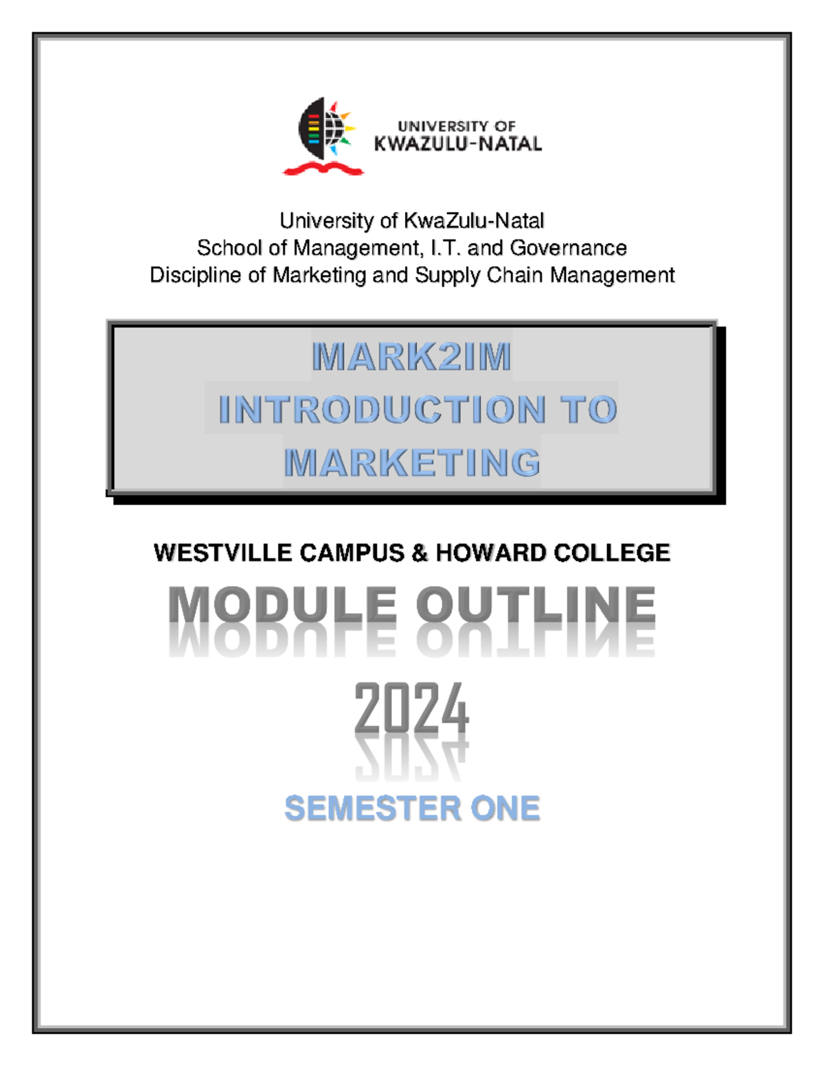 2024 MARK2IM WV HC Module Outline Final - University of KwaZulu-Natal ...