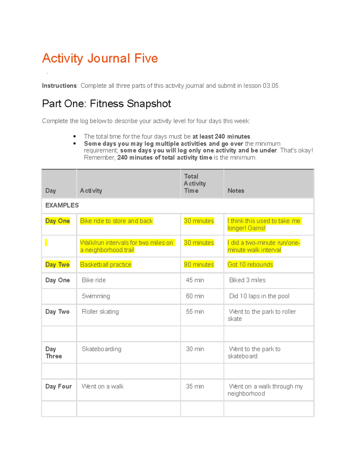 assignment 03.09 activity journal